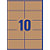Avery Etichette in carta kraft, Laser, 105 x 57 mm, 25 fogli, 10 etichette per foglio, Autoadesive, Marrone - 2