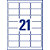 Avery Etichette per indirizzi, Per stampanti inkjet, 63,5 x 38,1 mm, 25 fogli, 21 etichette per foglio, Autoadesive, Bianco - 2