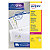 Avery Etiqueta de papel autoadhesiva permanente, 72 x 63,5 mm, 100 hojas, 12 etiquetas por hoja A4, blanco - 1