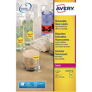 Avery High Visibility Labels - etiketten - 350 etiket(ten) - 99.1 x 38.1 mm