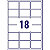 Avery (J8161-25) Etiquetas Inkjet cantos romos 63,5 x 46,6 mm. 18 etiquetas/hoja - 2