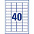 Avery J8654 Mini étiquettes blanches multi-usages jet d'encre 45,7 x 25,4 mm - Boîte de 1000 - 2