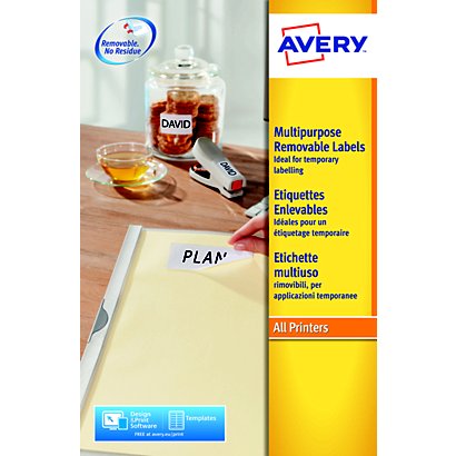 Avery L4730REV Etiquettes enlevables blanches 17,8 x 10 mm - Boîte de 6750 - 1