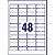 Avery L4736REV Etiquettes enlevables blanches 45,7 x 21,2 mm - Boîte de 1200 - 2