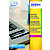 Avery L4773 Etiquettes ultra-résistantes blanches laser - polyester - 63,5 x 33,9 mm - Boîte de 480 - 1