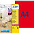 Avery L6005 Etiquettes d'identification enlevables laser A4 210 x 297 mm - Rouge fluorescent - Boîte de 20 - 1