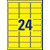 Avery L6035 Etiquettes classement couleur enlevables 63,5 x 33,9 mm - Jaune - Boîte de 480 - 4