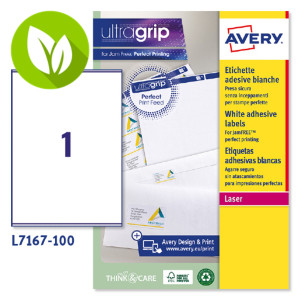 Avery (L7167-100) Etiquetas para impresora láser 199,6 x 289,1 mm. Avery (L7167-100) Etiquetas para impresora láser 199,6 x 289,1 mm.