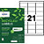 Avery LR7160 Etiquettes adresses blanches 100% recyclées 63,5 x 38,1 mm - Boîte de 2100 - 2