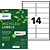 Avery LR7163 Etiquettes adresses blanches 100% recyclées 99,1 x 38,1 mm - Boîte de 1400 - 2