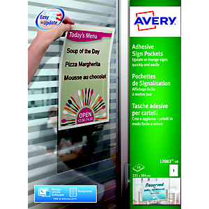 Avery Pochette de signalisation autocollante Avery Pochette de signalisation autocollante