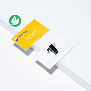 Avery Porte-badge 54 x 90 mm avec épingle + 50 Etiquettes imprimables prédécoupées - Lot de 50 badges Avery Porte-badge 54 x 90 mm avec épingle + 50 Etiquettes imprimables prédécoupées - Lot de 50 badges