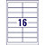 Avery  étiquettes adresses pour imprimantes laser 99,1x33,9 mm - auto-adhésives transparentes -paquet de 25 feuilles x 16 étiquettes - 4