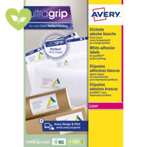 Avery Ultragrip Etichette per indirizzi per buste e pacchi, Per stampanti Laser, 99,1 x 139 mm, 15 fogli, 4 etichette per foglio, Bianco Avery Ultragrip Etichette per indirizzi per buste e pacchi, Per stampanti Laser, 99,1 x 139 mm, 15 fogli, 4 etichette per foglio, Bianco