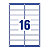 Avery Ultragrip Etichette per indirizzi per buste e pacchi, Per stampanti Laser, 99,1 x 33,9 mm, 15 fogli, 16 etichette per foglio, Bianco - 2