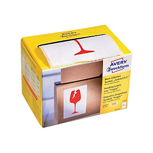 AVERY Zweckform Etichette prestampate in rotolo per spedizioni, Fragile, 74 x 100 mm, 200 etichette per rotolo AVERY Zweckform Etichette prestampate in rotolo per spedizioni, Fragile, 74 x 100 mm, 200 etichette per rotolo