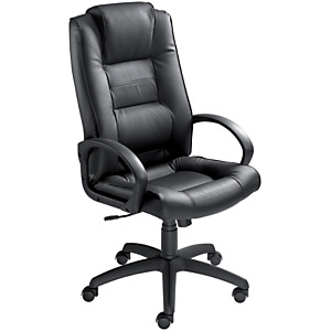 Avion Sillón de dirección, piel reconstituida, altura 115-124 cm, negro Avion Sillón de dirección, piel reconstituida, altura 115-124 cm, negro
