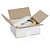 Bílé klopové krabice z vlnité lepenky, ploché | RAJA - 1