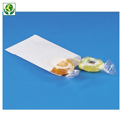 Bílé papírové sáčky bez bočního skladu 80 x 130 mm - 1