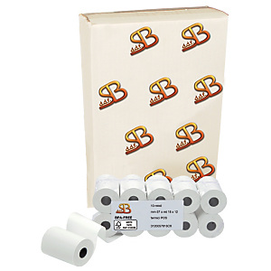 Sa.Ba.cart Rotolo carta per POS e Bancomat, 57 mm x 18 m, ø int. 12 mm, Neutro (confezione 10 pezzi) Sa.Ba.cart Rotolo carta per POS e Bancomat, 57 mm x 18 m, ø int. 12 mm, Neutro (confezione 10 pezzi)