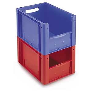 Bac gerbable couleur norme europe premium à ouverture frontale Bac gerbable couleur norme europe premium à ouverture frontale