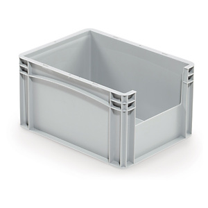 Bac gerbable norme Europe demi-ouverture 400x300x220 mm