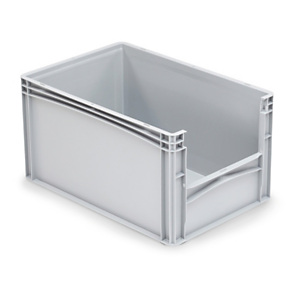 Bac gerbable norme Europe demi-ouverture 600x400x320 mm