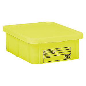 Bac jaune HACCP avec couvercle 12 L Gilac Bac jaune HACCP avec couvercle 12 L Gilac