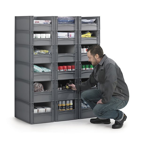 Bac picking plastique demi-ouverture norme Europe - 3