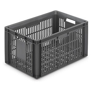 Bac plastique gerbable norme EU ajouré SCHOELLER ALLIBERT 600x400x235 mm