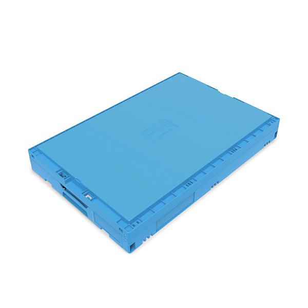 Bac plastique gerbable norme EU pliant plein sans couvercle 600x400x260 mm - 5