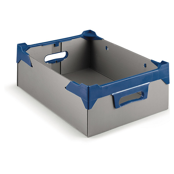Bac polypropylène alvéolaire gerbable gris 12 l - 1