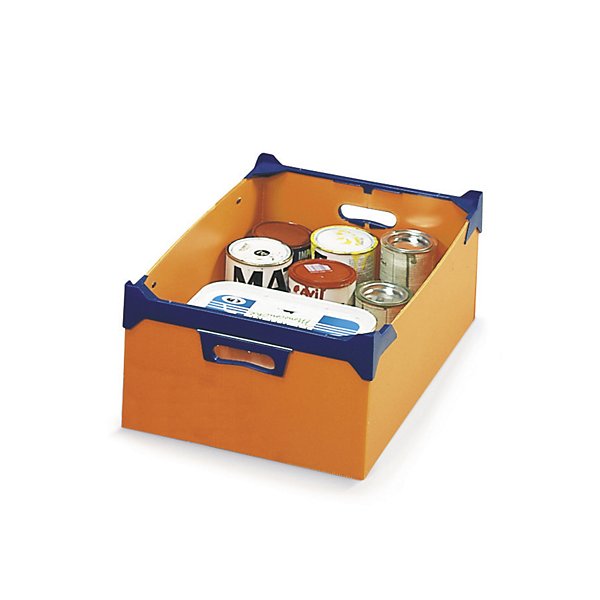 Bac polypropylène alvéolaire gerbable orange 18 l - 6