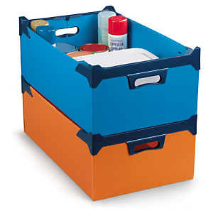 Bac polypropylène alvéolaire gerbable orange 18 l