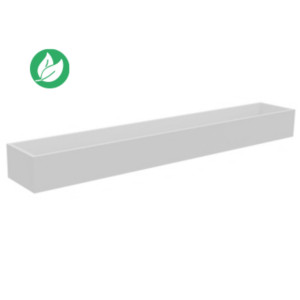 Bac de rangement supérieur rectangle pour table Alto L. 160 cm - H. 15 x L. 157,5 x P. 24 cm - Blanc Bac de rangement supérieur rectangle pour table Alto L. 160 cm - H. 15 x L. 157,5 x P. 24 cm - Blanc