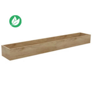 Bac de rangement supérieur rectangle pour table Alto L. 160 cm - H. 15 x L. 157,5 x P. 24 cm - Chêne Nebraska Bac de rangement supérieur rectangle pour table Alto L. 160 cm - H. 15 x L. 157,5 x P. 24 cm - Chêne Nebraska