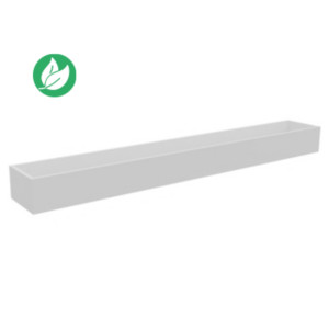 Bac de rangement supérieur rectangle pour table Alto L. 180 cm - H. 15 x L. 177,5 x P. 24 cm - Blanc Bac de rangement supérieur rectangle pour table Alto L. 180 cm - H. 15 x L. 177,5 x P. 24 cm - Blanc