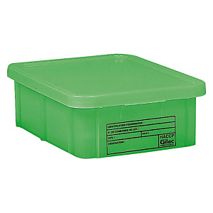 Bac vert HACCP avec couvercle 35 L Gilac Bac vert HACCP avec couvercle 35 L Gilac