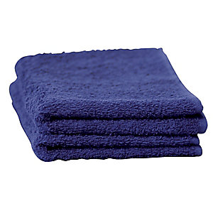 Badhanddoeken katoen blauw 30 x 54 cm, set van 6