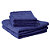 Badhanddoeken katoen blauw 50 x 90 cm, set van 6 - 1