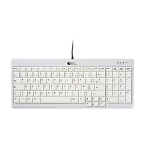 Bakker Elkhuizen Clavier UltraBoard 960 V2 Compact filaire USB-C / USB-A - Argenté / Blanc Bakker Elkhuizen Clavier UltraBoard 960 V2 Compact filaire USB-C / USB-A - Argenté / Blanc