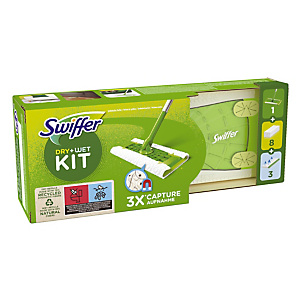 Balai Swiffer avec 8 lingettes sèches, le kit Balai Swiffer avec 8 lingettes sèches, le kit