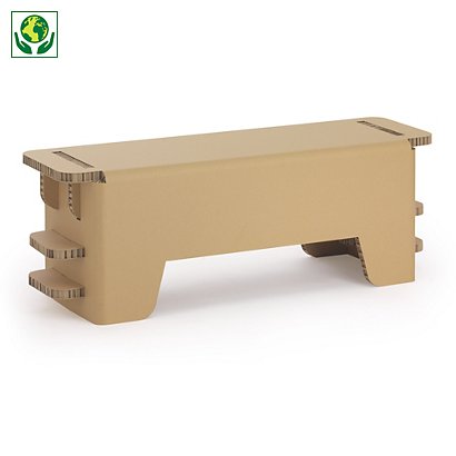Banc ou table basse modulable en carton alvéolaire - 1