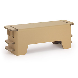 Banc ou table basse modulable en carton alvéolaire Banc ou table basse modulable en carton alvéolaire