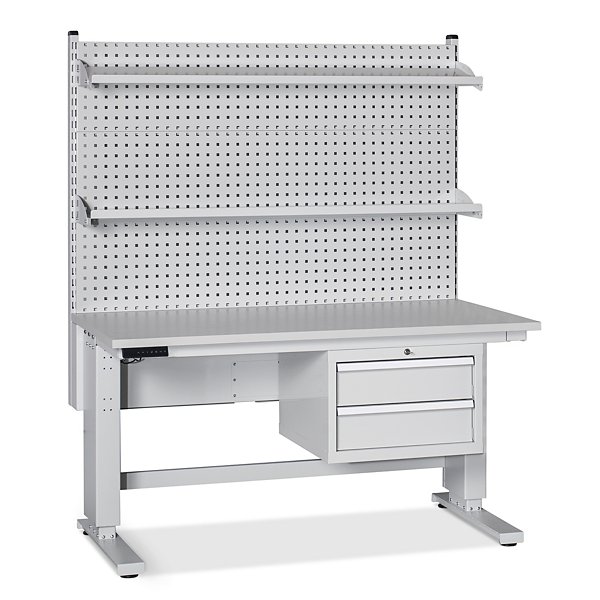Banco da lavoro con regolazione elettrica dell'altezza 150 x 80 x 72/107 cm linea TOP - 2