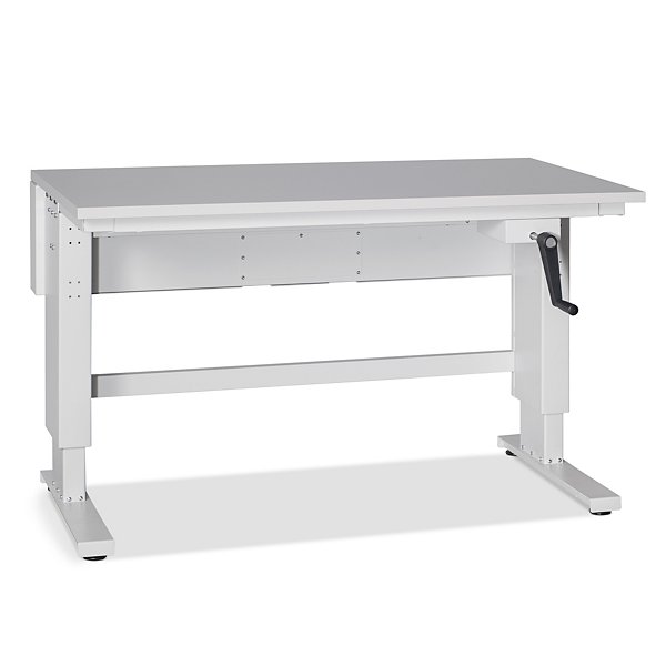 Banco da lavoro con regolazione manuale dell'altezza, 200 x 80 x 72/107 cm linea TOP - 2
