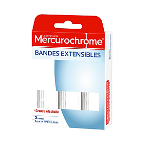 Bandes extensibles Mercurochrome, 2 boîtes de 3 bandes