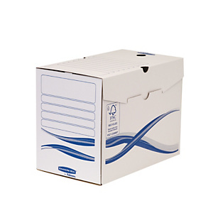 Bankers Box Basic Scatola archivio in cartone, Coperchio a ribalta, 200 mm, A4, Bianco, 255 x 200 x 342 mm, Confezione da 25 (confezione 25 pezzi) Bankers Box Basic Scatola archivio in cartone, Coperchio a ribalta, 200 mm, A4, Bianco, 255 x 200 x 342 mm, Confezione da 25 (confezione 25 pezzi)