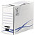 Bankers Box Boîte archives en carton 100% recyclé certifié FSC - Dos 15 cm - Blanc / Bleu - Lot de 25 - 1