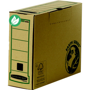 Bankers Box Boîte archives Earth Series en carton 100% recyclé certifié FSC - Dos 10 cm - Marron - Lot de 20
